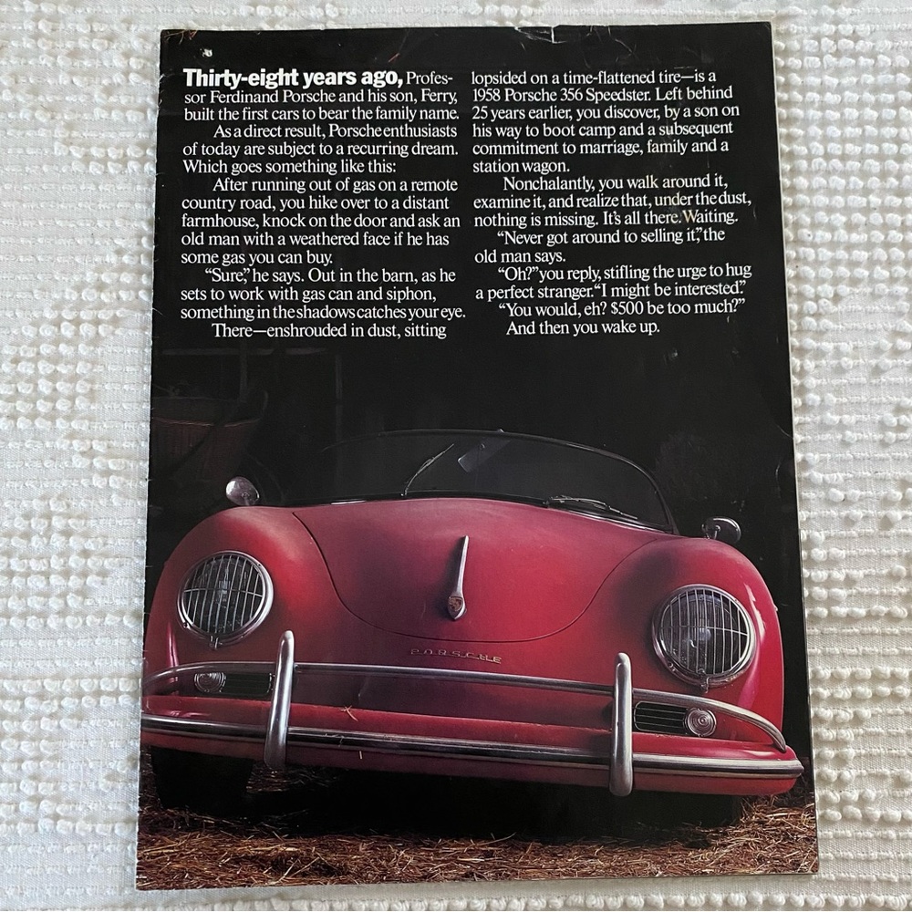 Vintage 1986 Porsche Print Magazine Advertisement 12 page Insert